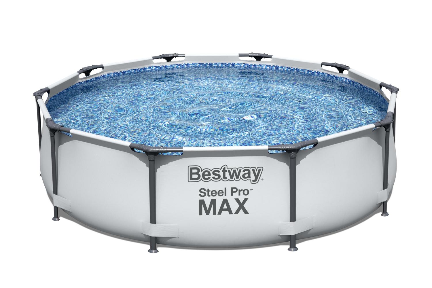 фото Каркасный бассейн bestway steel pro max 457х122см, 16015л, насос, лестница, тент, 56438