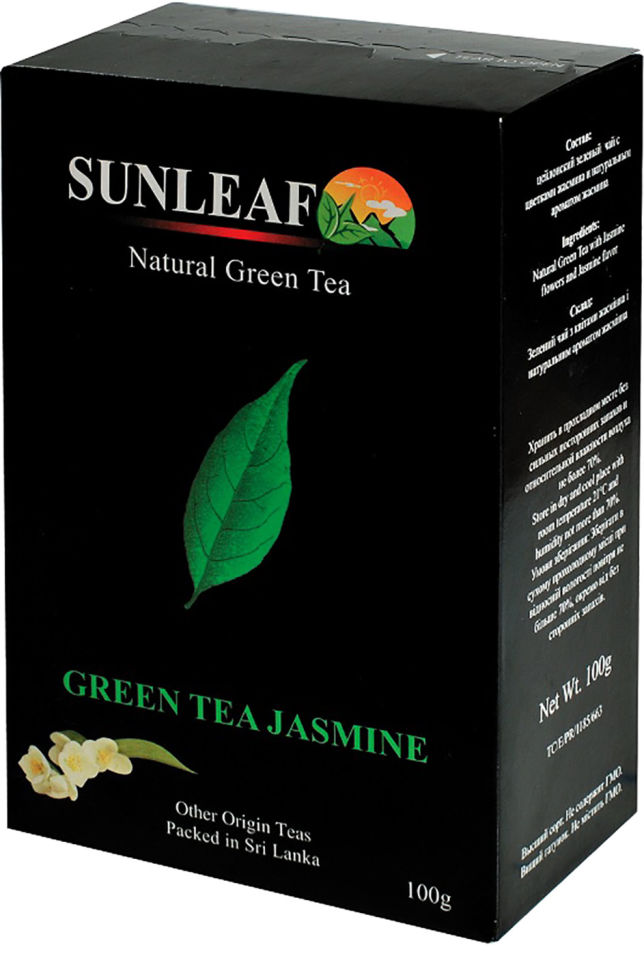 

Чай зеленый Sunleaf Green с жасмином 100г