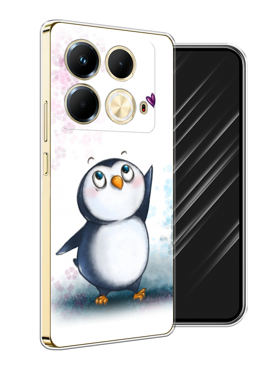 

Чехол Awog на Infinix Note 40 "Пингвин и сердечко", Белый, 3105850-1