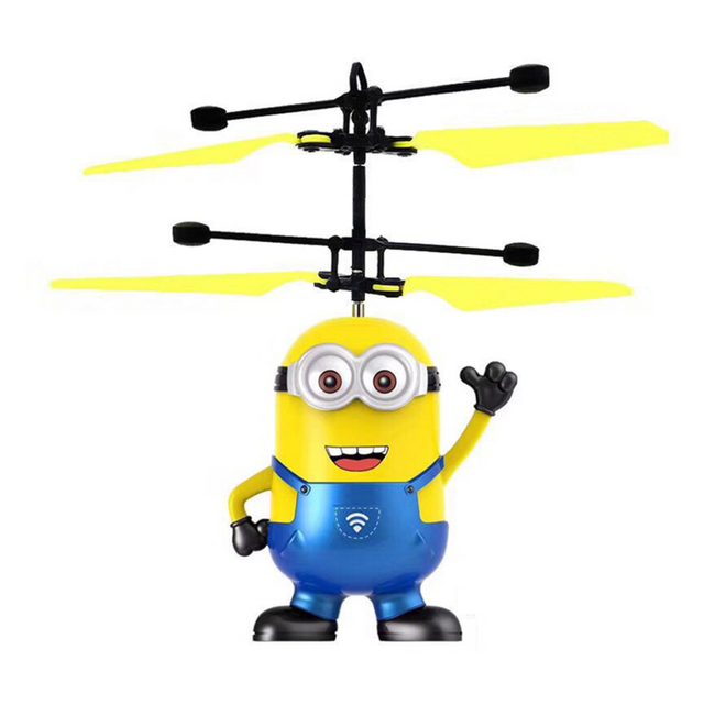 Интерактивный миньон летающий желтый NO-388a летающая иргушка cs toys вертолет со светящимися глазами yt 388