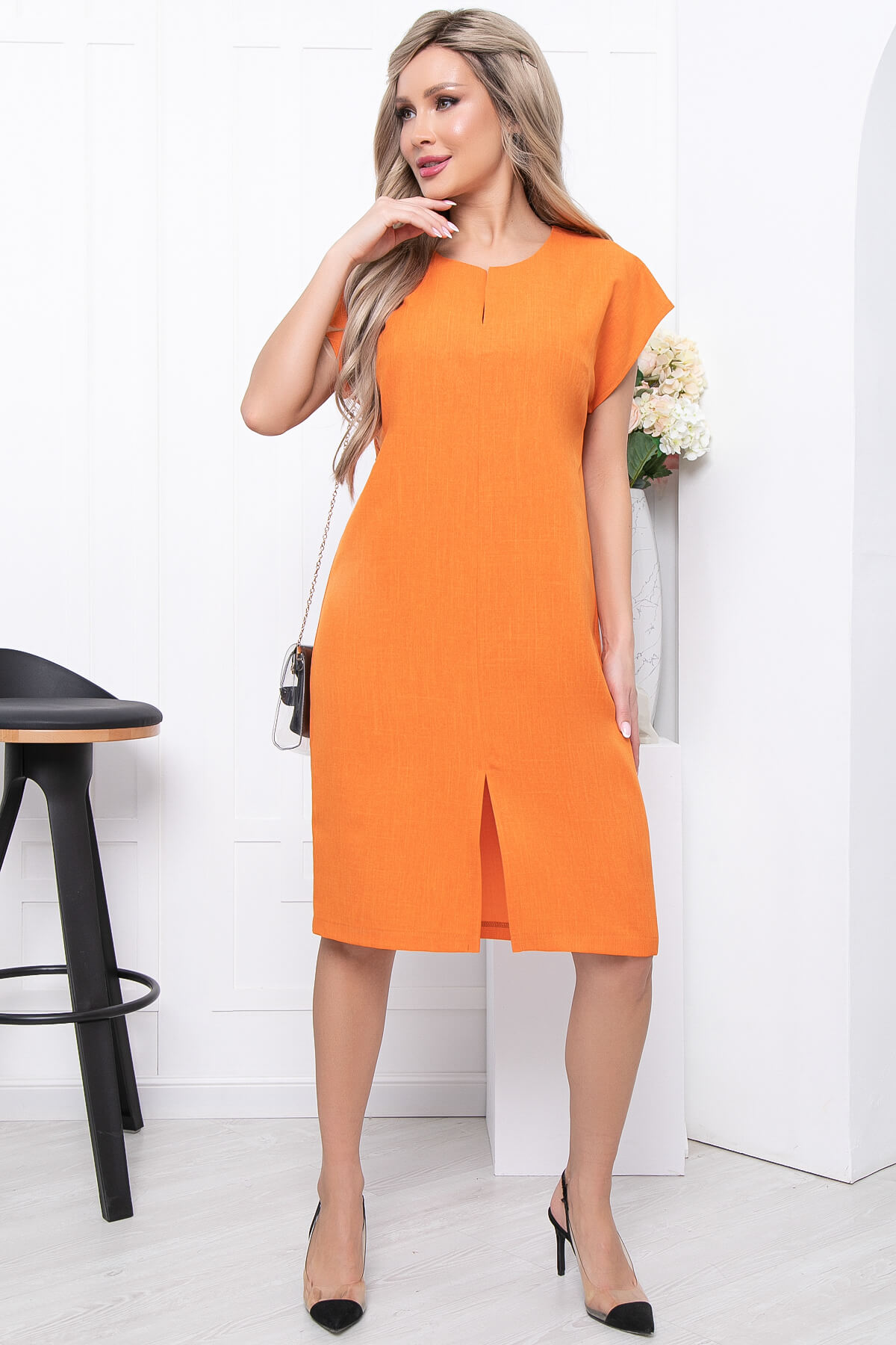 Платье женское LT Collection Уна оранжевое 44 RU