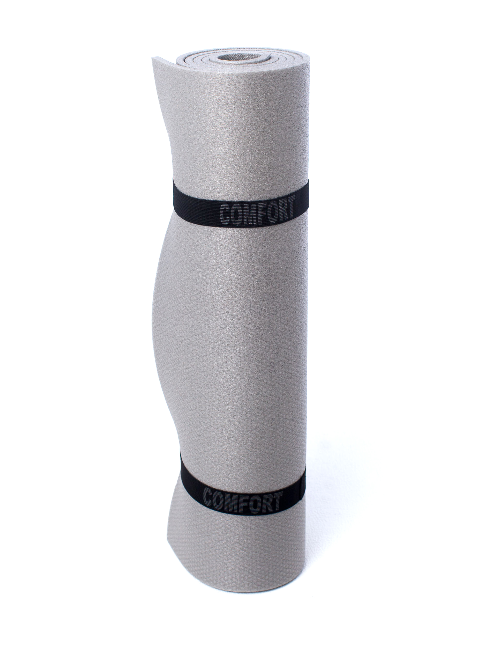 фото Коврик спортивно-туристический с рифлением comfort, цвет: серый, 1800x600x8 мм