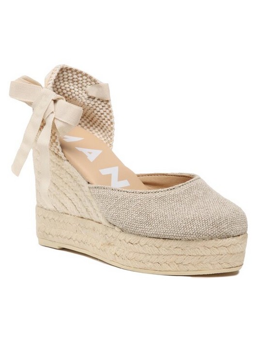 Эспадрильи женские Manebi Wedge Espadrilles O 7.1 WV бежевые 39 EU (доставка из-за рубежа)