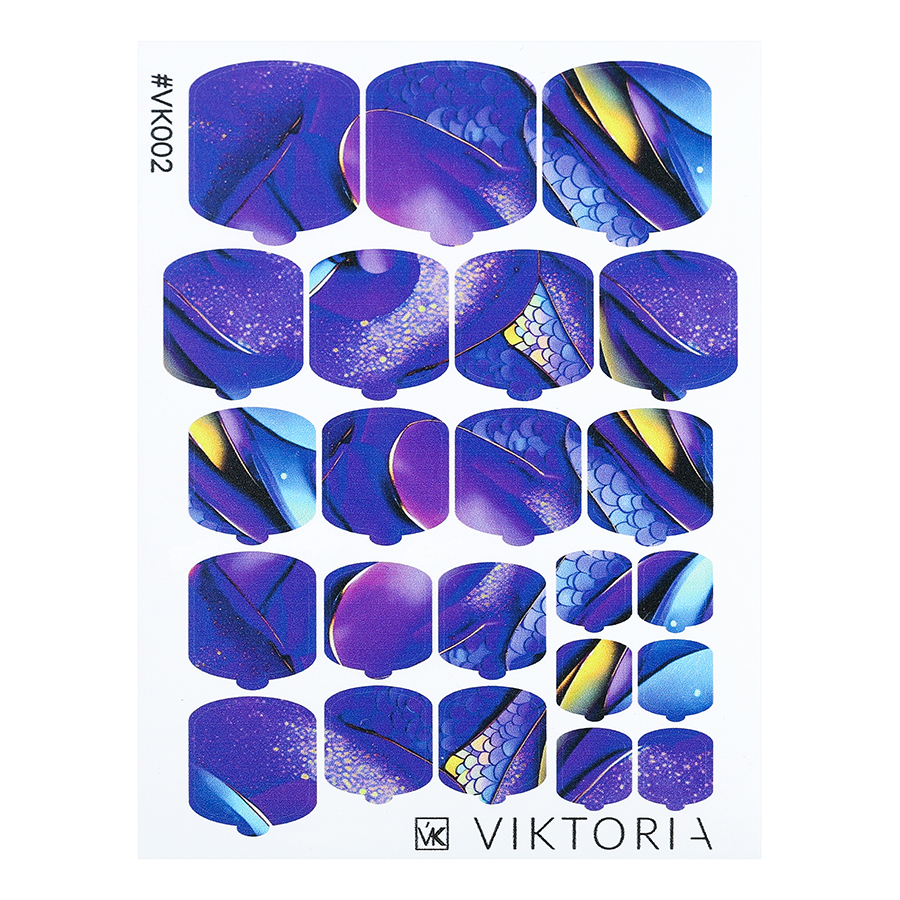 

Плёнка для дизайна ногтей VIKTORIA №002, Разноцветный