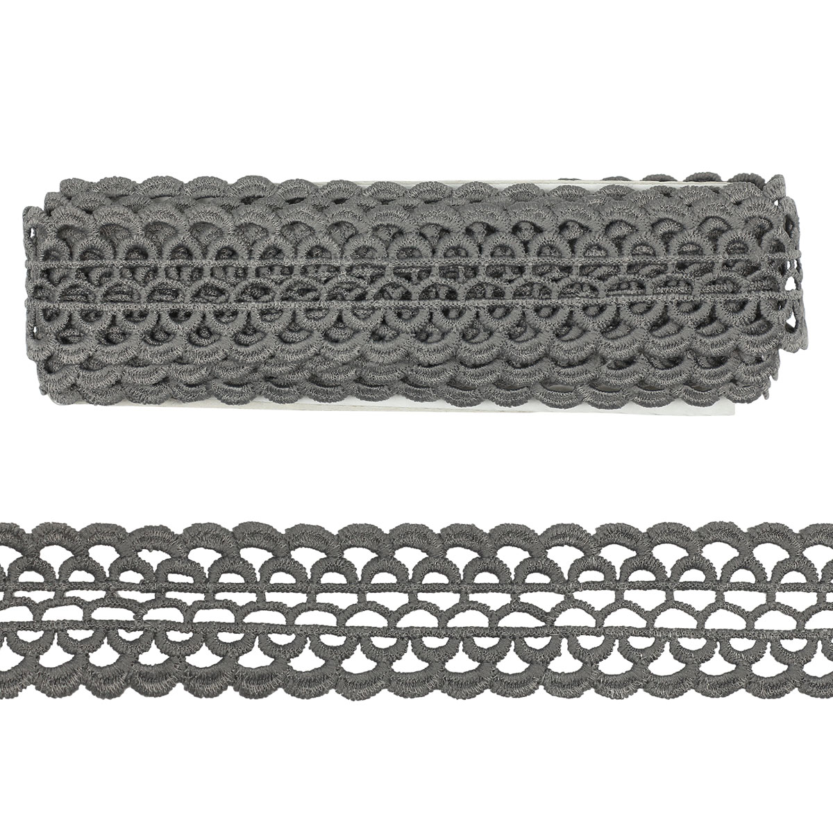 

Кружево гипюр АЙРИС, LACH -1105, 33мм*3,4 м (+ - 4 см), 335 серый, 1 шт