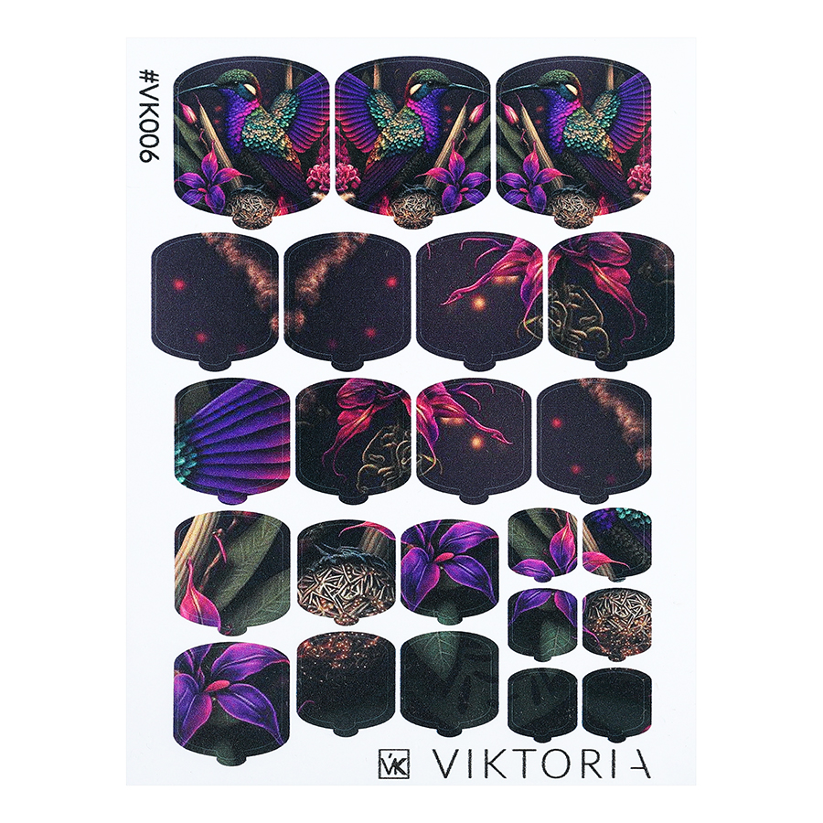 

Плёнка для дизайна ногтей VIKTORIA №006, Разноцветный