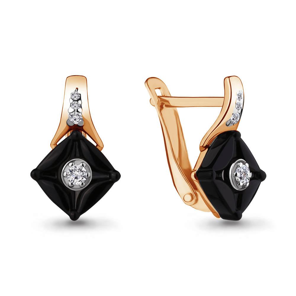 

Серьги из серебра с фианитом Aquamarine 46870А_925_з, 46870А_925_з