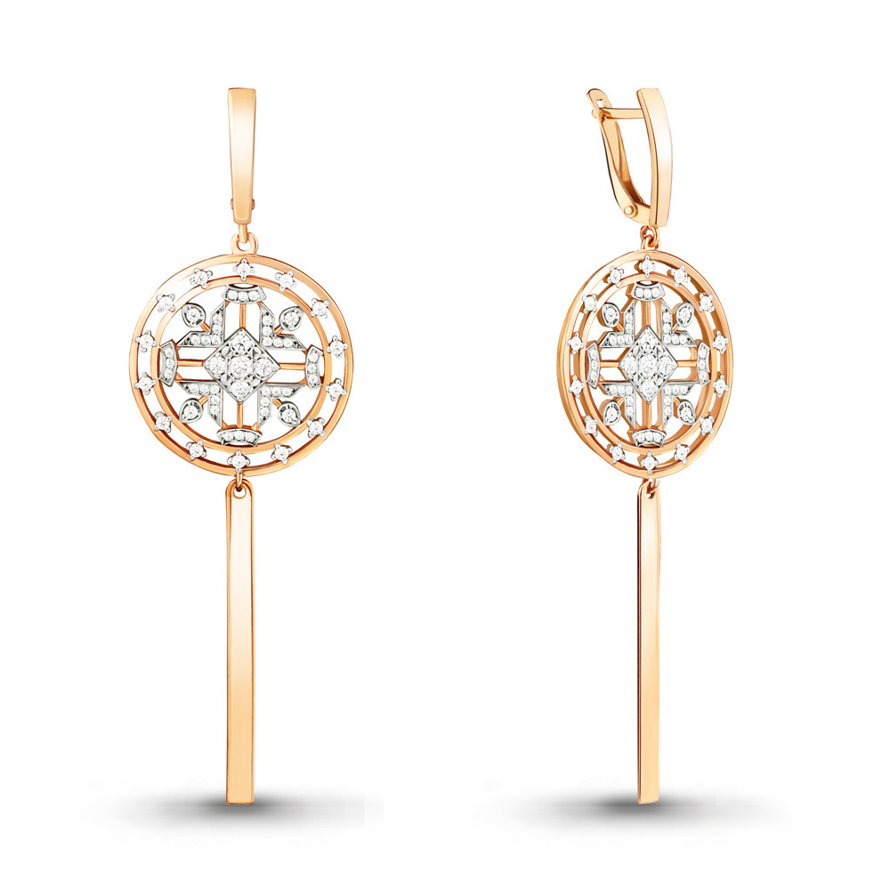 

Серьги из серебра с фианитом Aquamarine 46871А_925_з, 46871А_925_з
