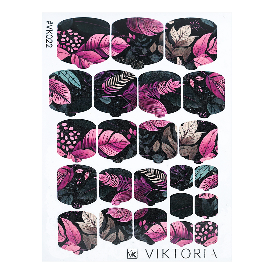 Плёнка для дизайна ногтей VIKTORIA №022 рисунок для ландшафного дизайна