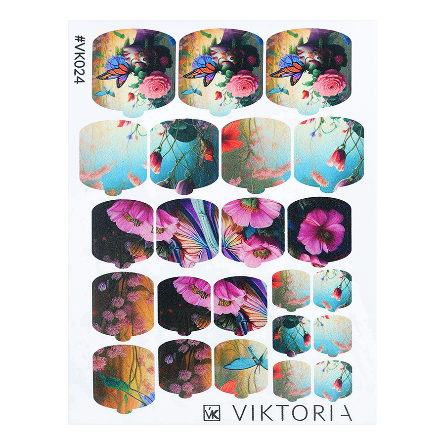 Плёнка для дизайна ногтей VIKTORIA №024 рисунок для ландшафного дизайна