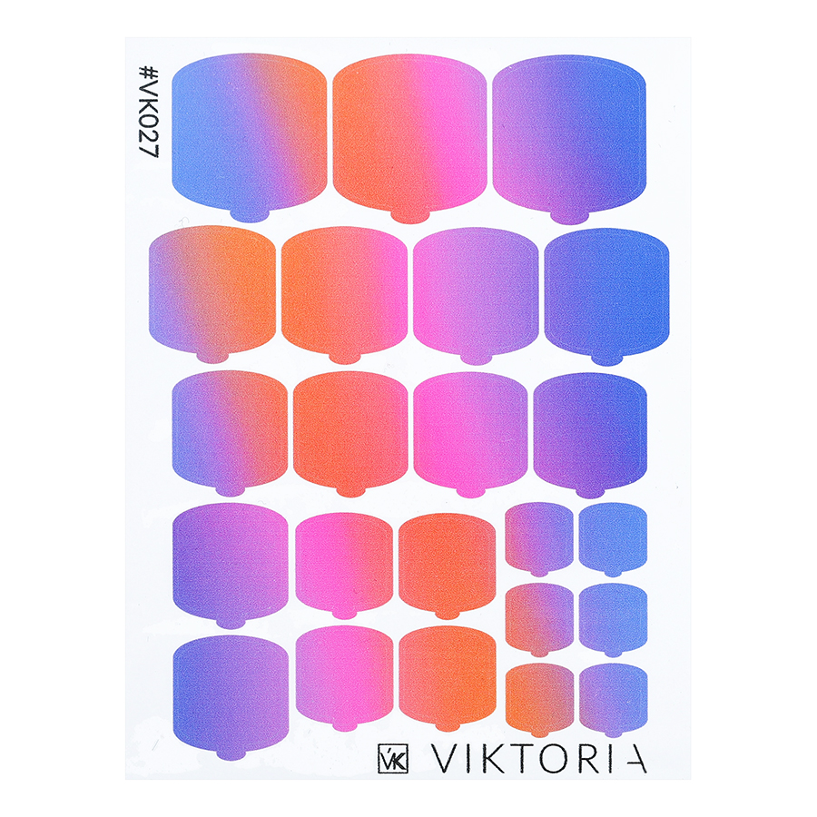 

Плёнка для дизайна ногтей VIKTORIA №027, Разноцветный