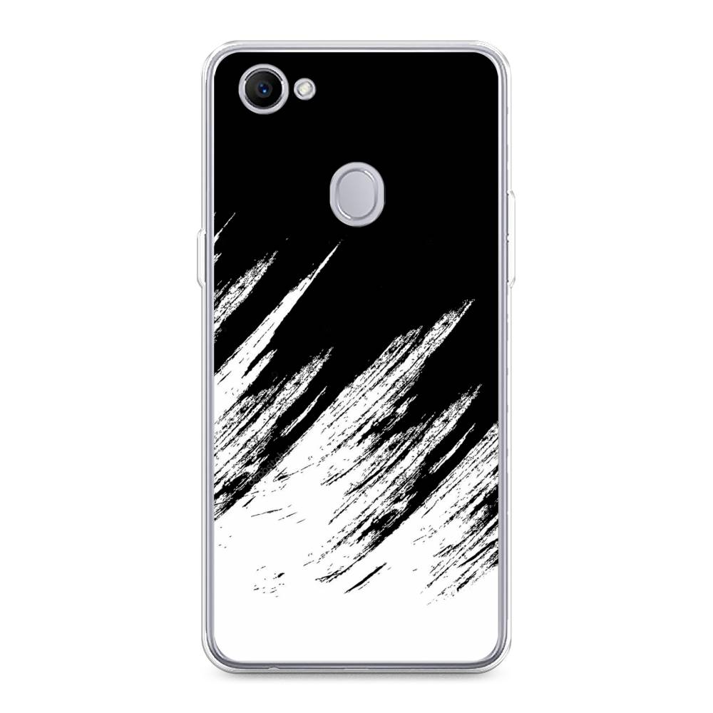 

Чехол Awog на Oppo F7 "Черно белые брызги", Разноцветный, 250350-3