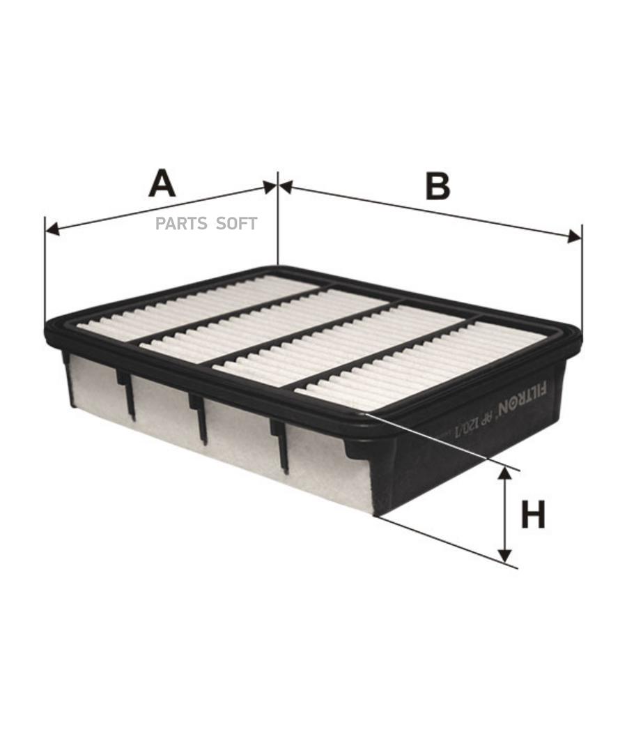 

Ар 120/1_Фильтр Воздушный Мitsubishi Gаlаnt 2.0-2.5 & 16V/24V 96> FILTRON ap1201