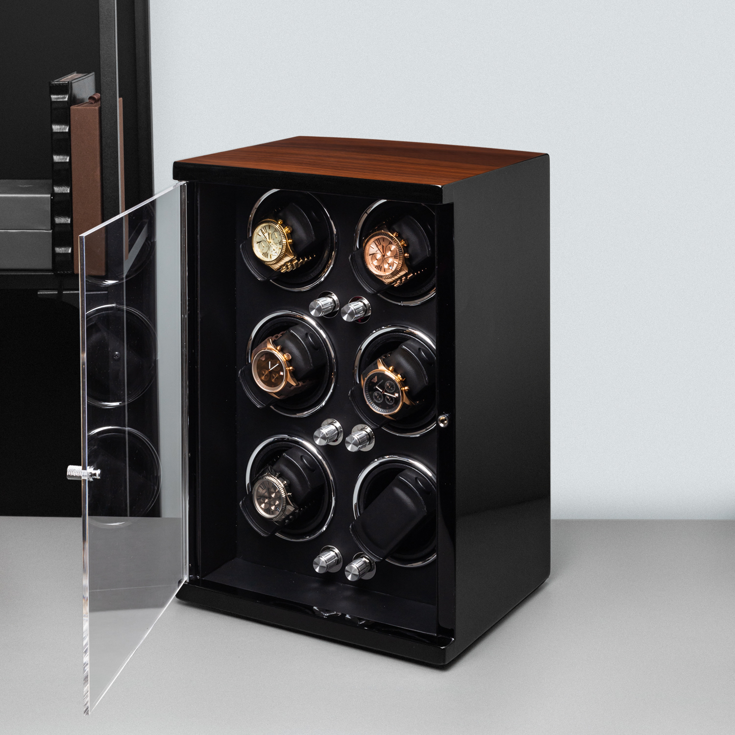 

Шкатулка для часов с автоподзаводом CLOX W206WD, Коричневый;черный, W206