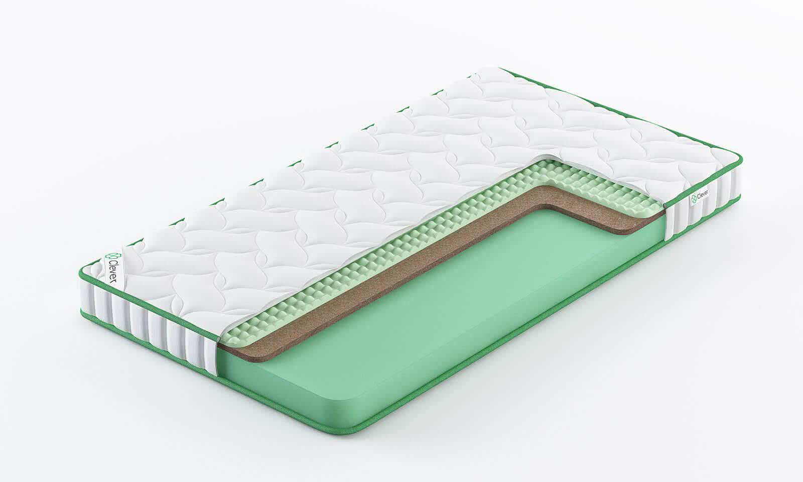 

Матрас Clever Power Slim 85x200, Белый, POWER SLIM