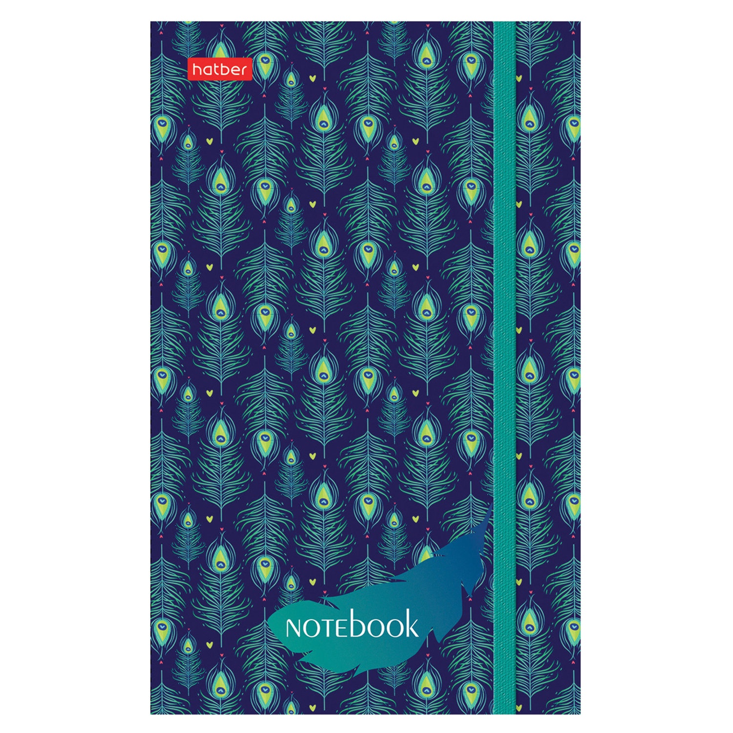 

Записная книжка А6 80-50л. на гребне "Перышки", твердая обложка, с клапаном, на резинке, 80-50ЗКт6Вгр_20857