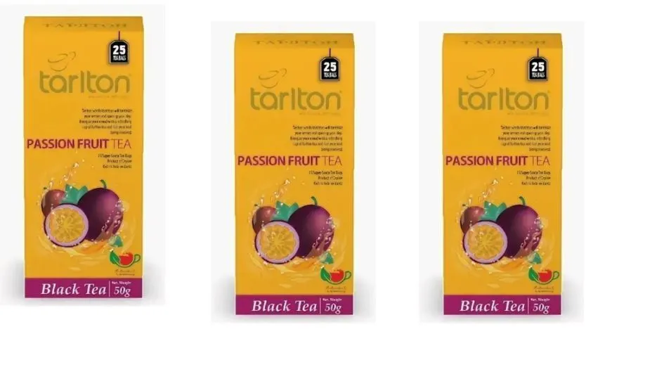 

Чай Tarlton чёрный Passion fruit 25 пакетиков, 50 г х 3 шт, Passion fruit