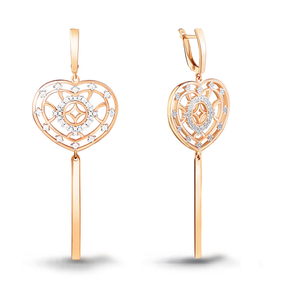 

Серьги из серебра с фианитом Aquamarine 46877А_925_з, 46877А_925_з