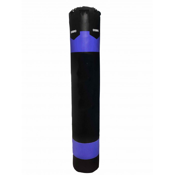 фото Боксерский мешок "вертикаль" (premium) 55 кг, черный-синий dobro