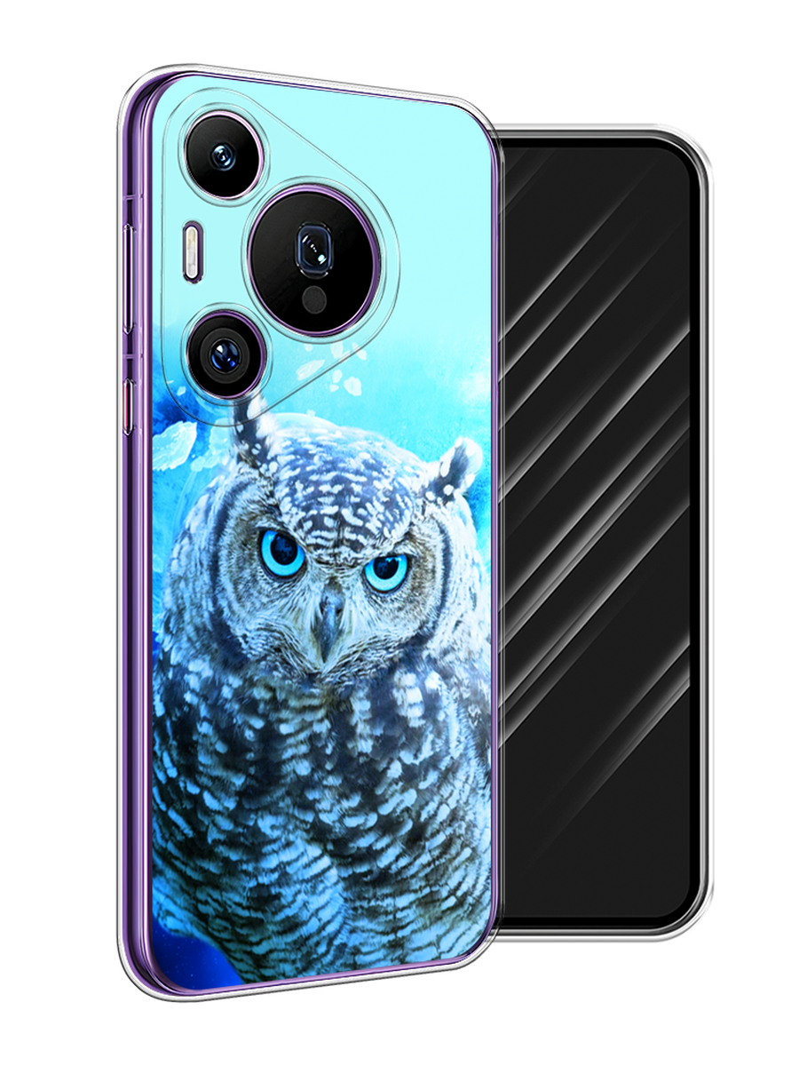 

Чехол Awog на Huawei Pura 70 Pro/70 Pro Plus "Сова арт 7", Синий;голубой, 6124150-1