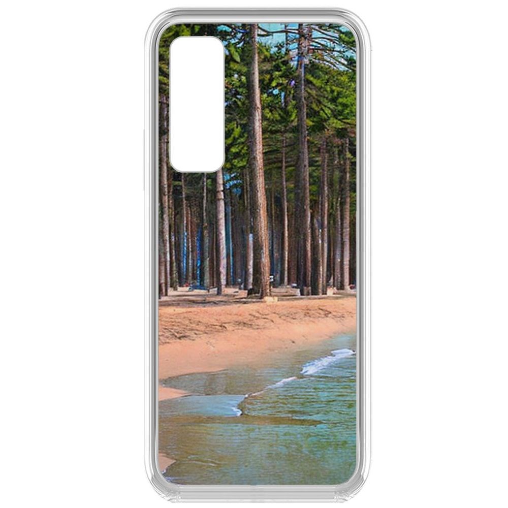 Чехол-накладка Krutoff Clear Case Сосновый пляж для Vivo Y31