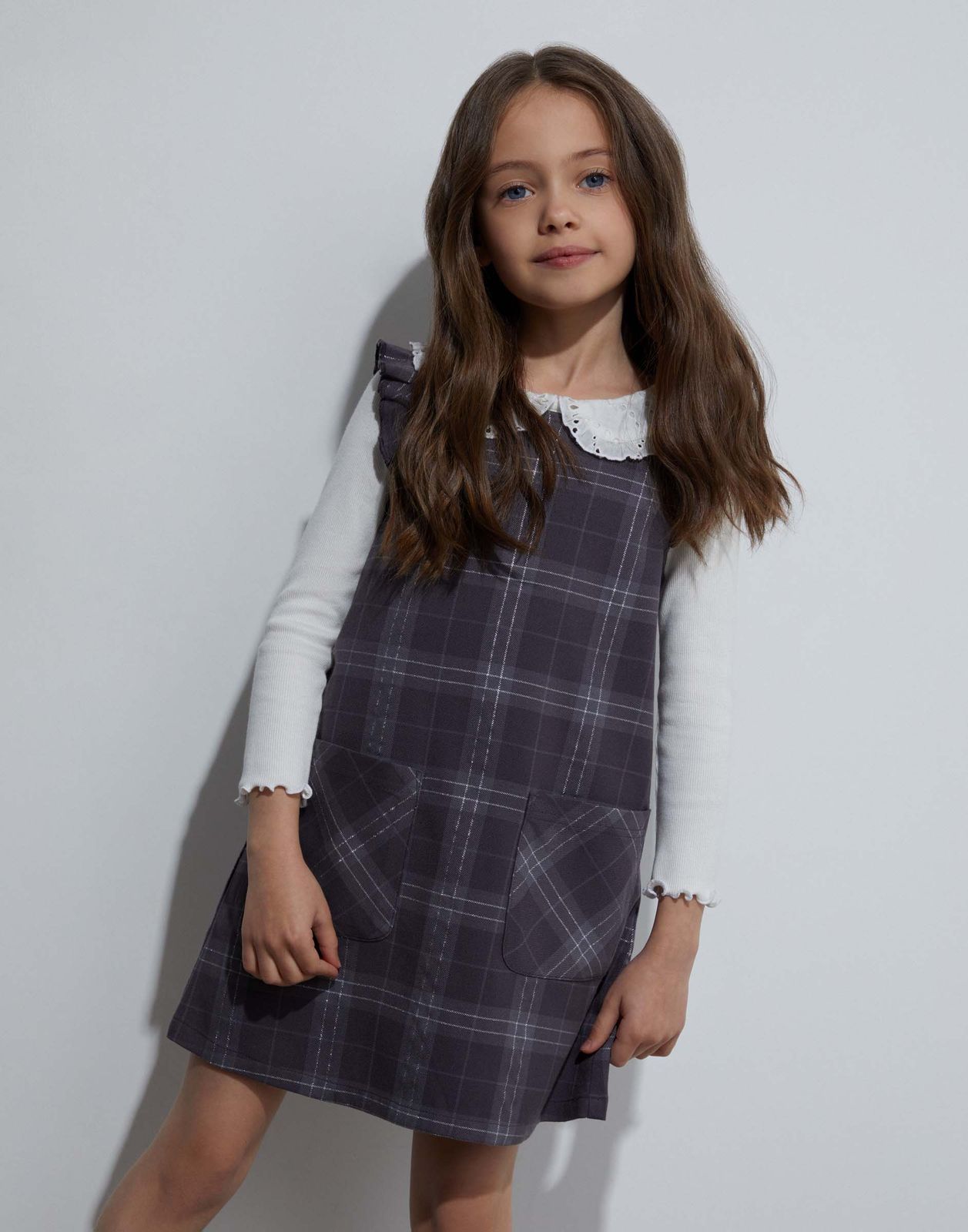 Платье детское Gloria Jeans GDR027845, серый, 104