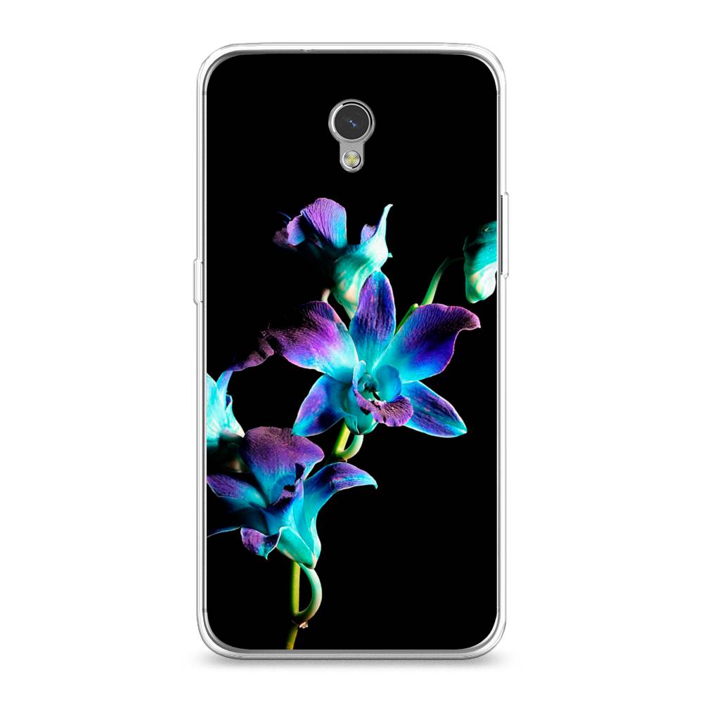 

Чехол Awog на ZTE Blade V7 / ЗТЕ Блэйд V7 "Синий цветок на черном", Разноцветный, 131150-8
