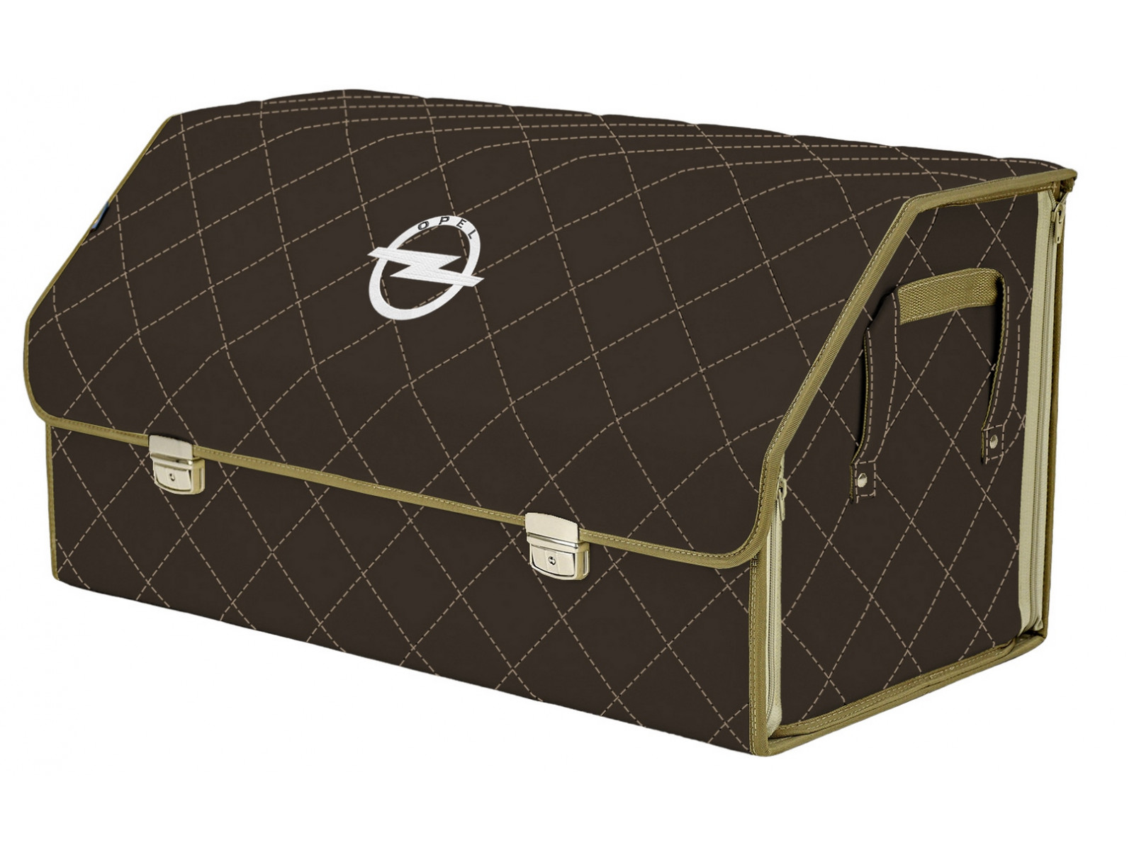 

Органайзер-саквояж в багажник "Союз Премиум" (размер XL Plus). Цвет: коричневый с бежевой