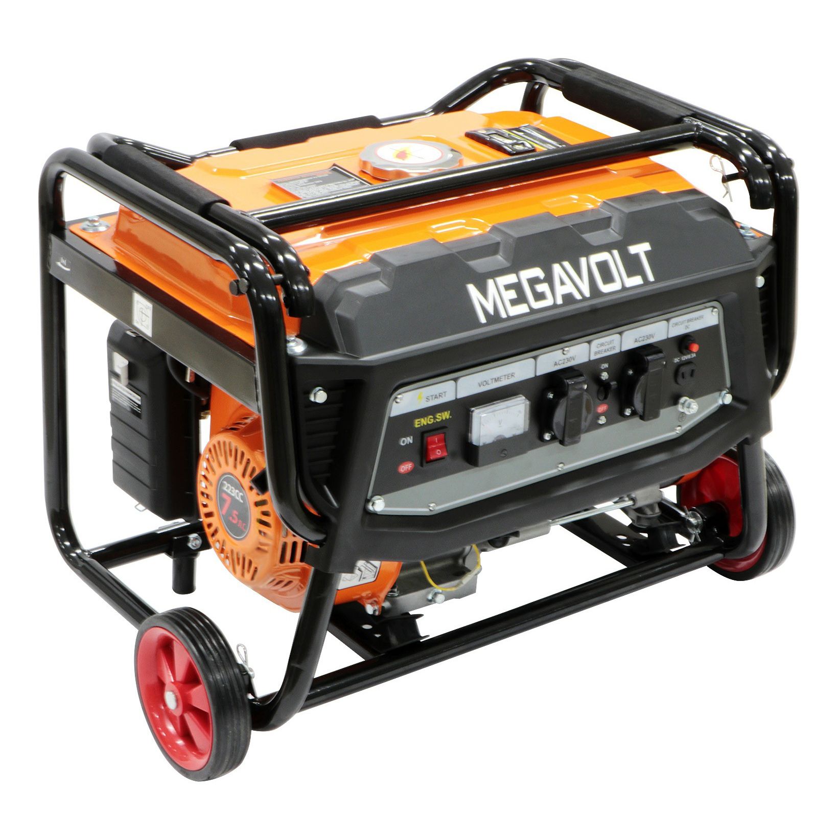 Генератор бензиновый Megavolt HH-2516 черно-оранжевый 62 х 46 х 45 см генератор бензиновый megavolt hh 2516 а1