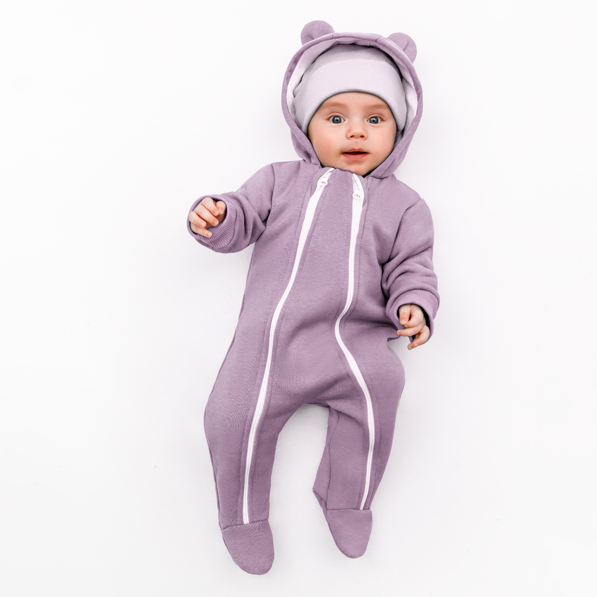 фото Комбинезон детский amarobaby ab-od22-hb302 цв. фиолетовый р-р. 62