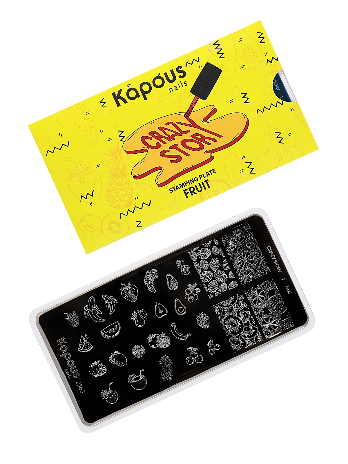 Пластина CRAZY STORY для стемпинга KAPOUS PROFESSIONAL fruit 1 шт быстрые зарисовки с анной эгидой