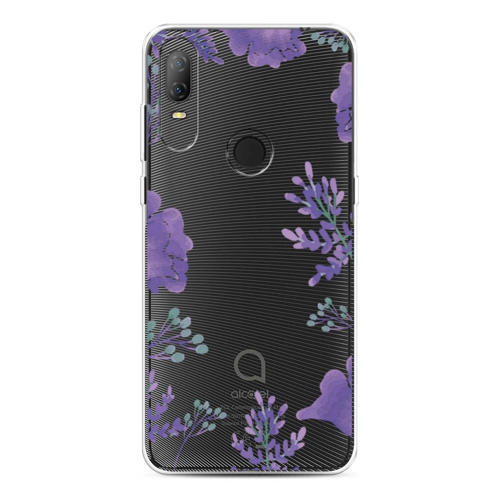 

Чехол Awog на Alcatel 1V (2020) 5007U/Алкатель 1V (2020) 5007U "Сиреневая цветочная рамка", 170950-8