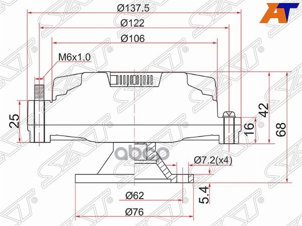 

SAT ST-16210-70040 Вискомуфта TOYOTA MARKII,SUPRA,CROWN 1G-FE 92- 1шт