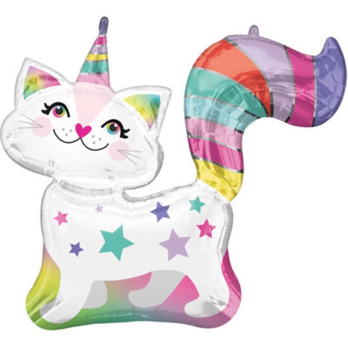

Шар фольгированный 31" фигура "Кошка-Единорог 1207-3842, Разноцветный