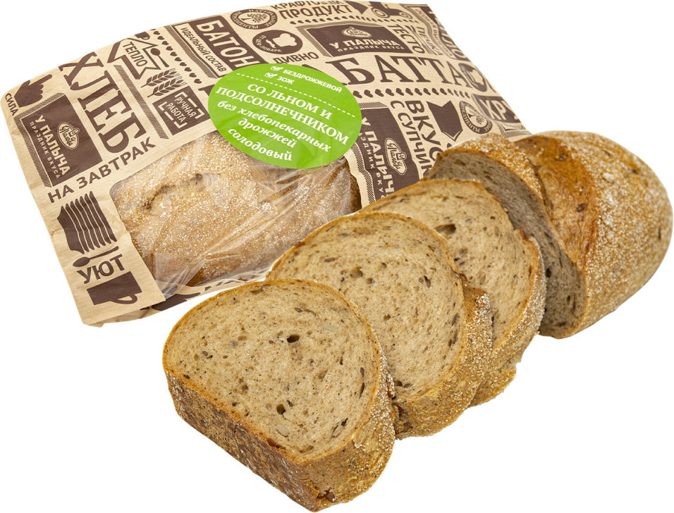 Хлеб серый У Палыча Солодовый солод 450 г