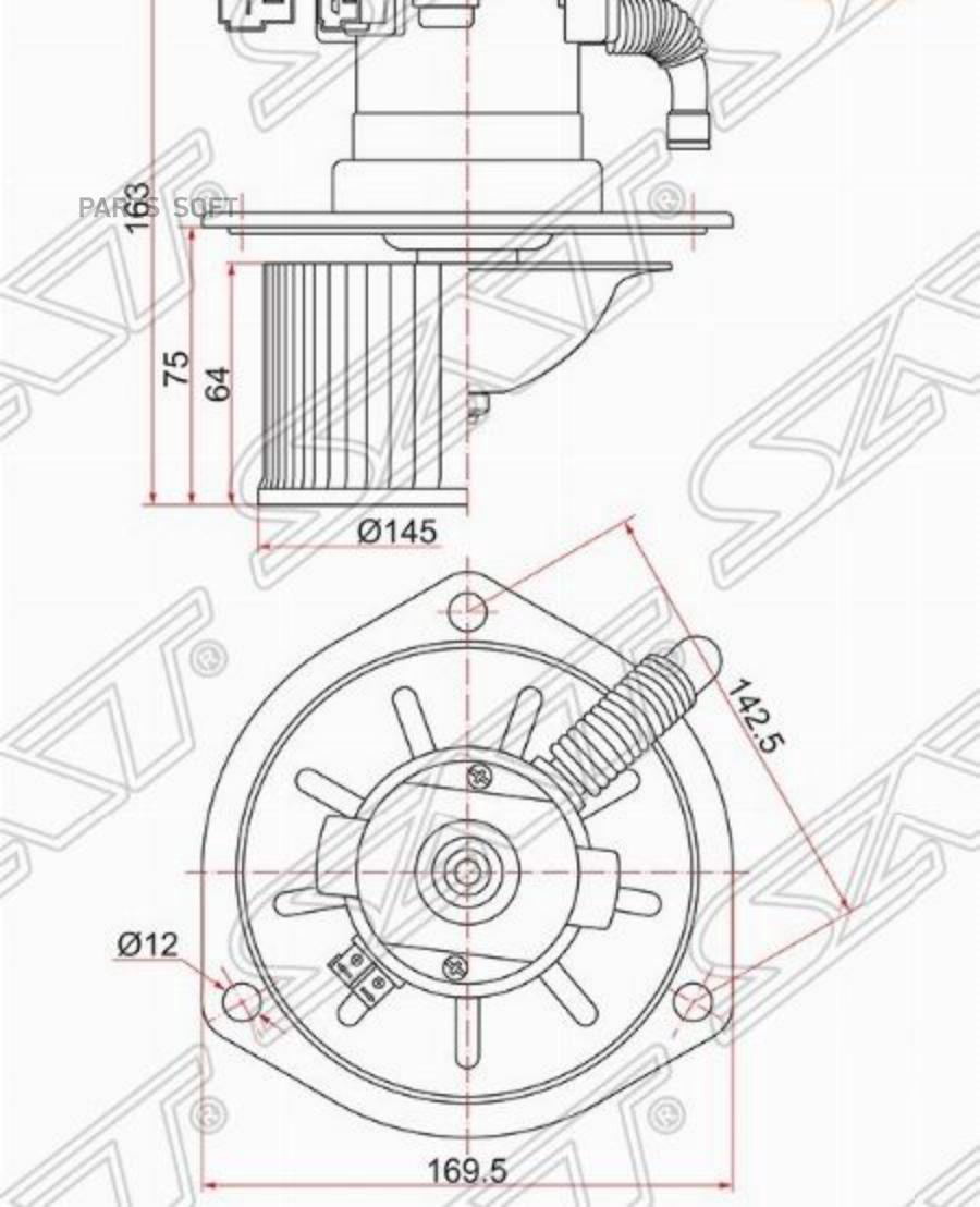 

SAT ST-1625005461 Мотор отопителя салона HINO PROFIA 1990- 24V RHD 1шт