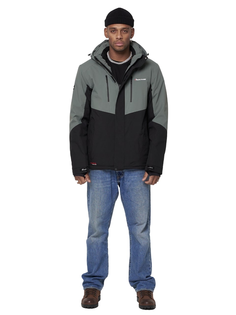 

Горнолыжная куртка мужская 88819Sr, Серый, 52, 88819