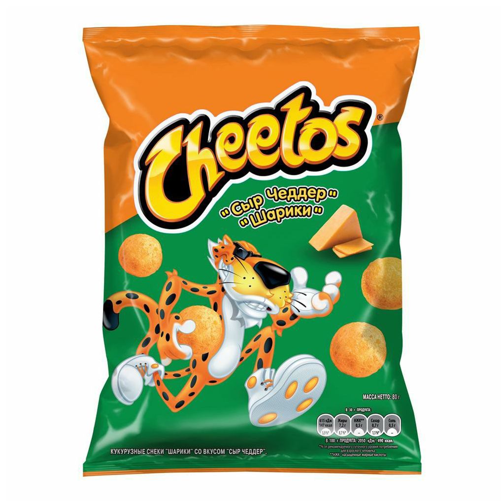 

Снеки кукурузные Cheetos Сыр чеддер 80 г