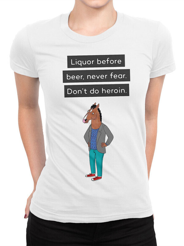 

Футболка женская Design Heroes Конь БоДжек - Beer Never Fear белая 2XL, Конь БоДжек - Beer Never Fear