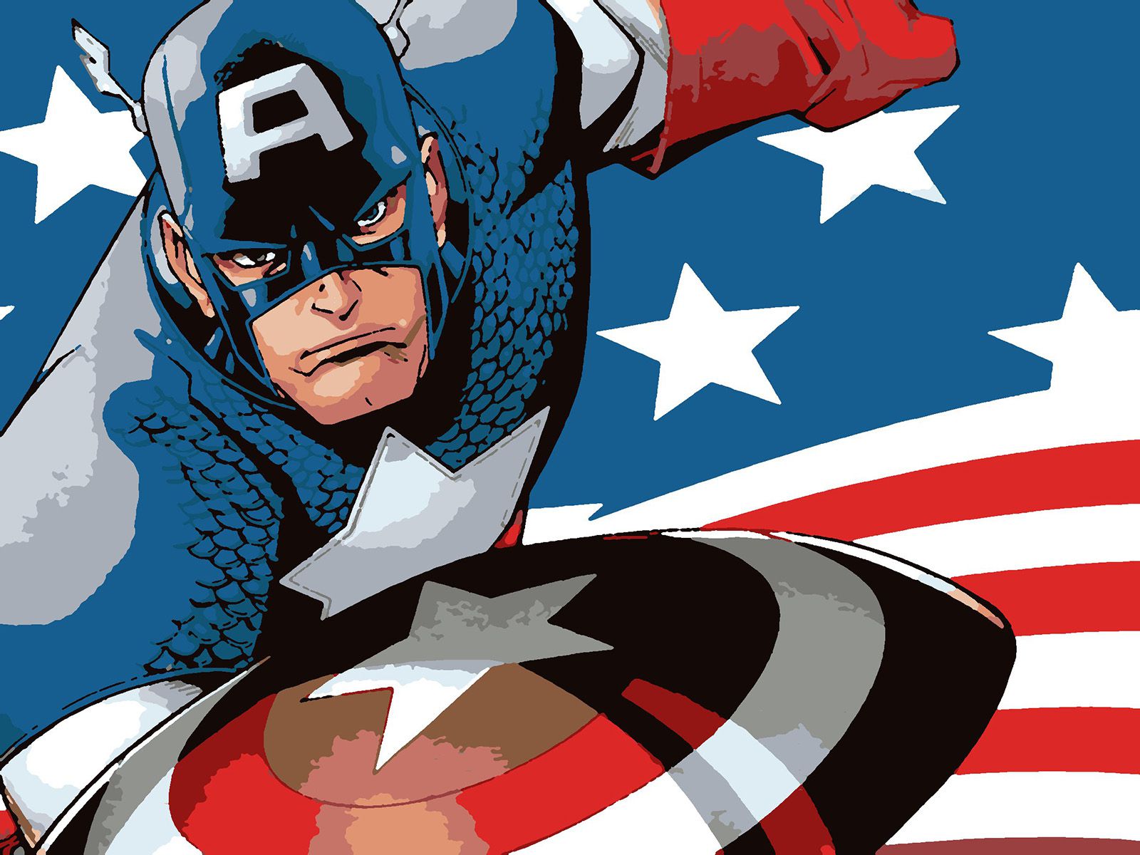 

Картина по номерам Красиво Красим Капитан Америка, 40 х 50 см, Капитан Америка