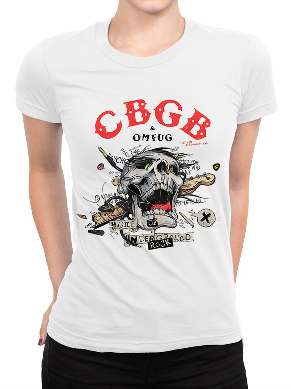 

Футболка женская Design Heroes CBGB OMFUG - Рок Клуб белая 2XL, Белый, CBGB OMFUG - Рок Клуб