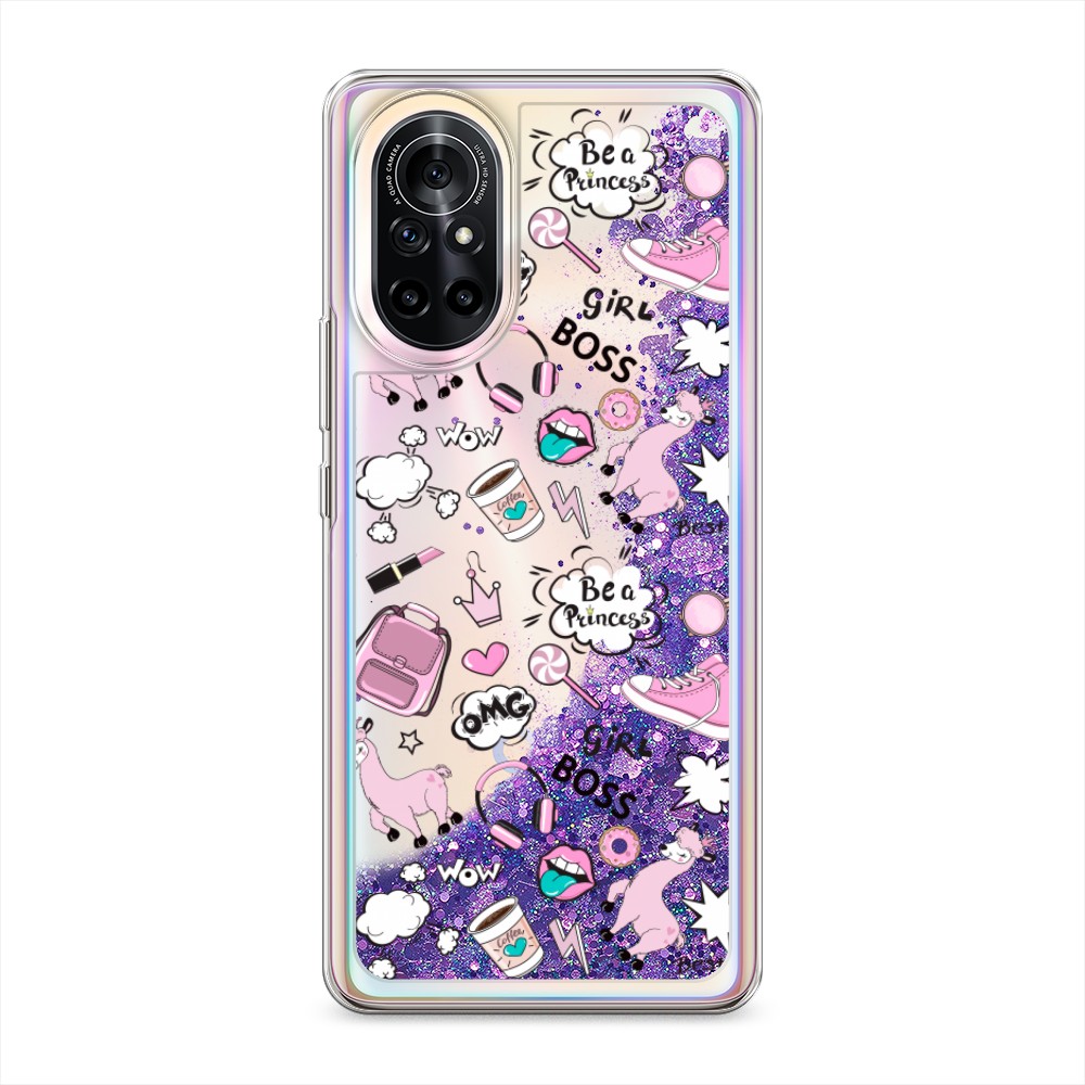 

Чехол Awog на Honor V40 Lite/Nova 8 "Стильная лама", Разноцветный, 6105792-1