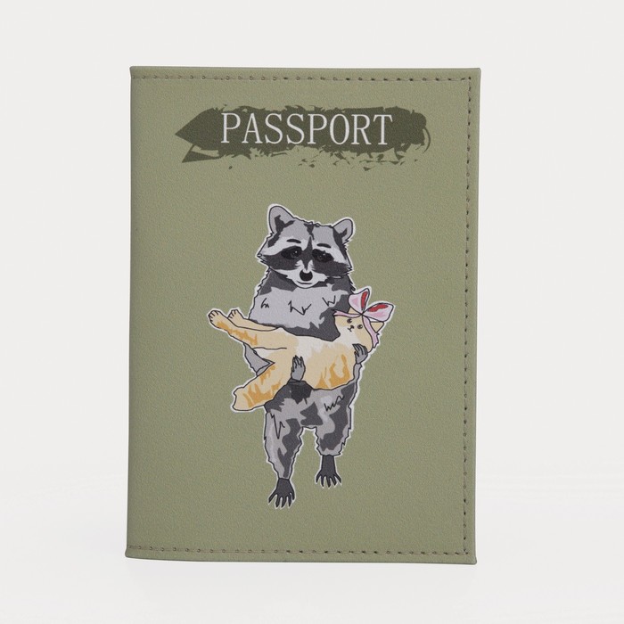 Обложка для паспорта унисекс NoBrand 9304437, зелёный