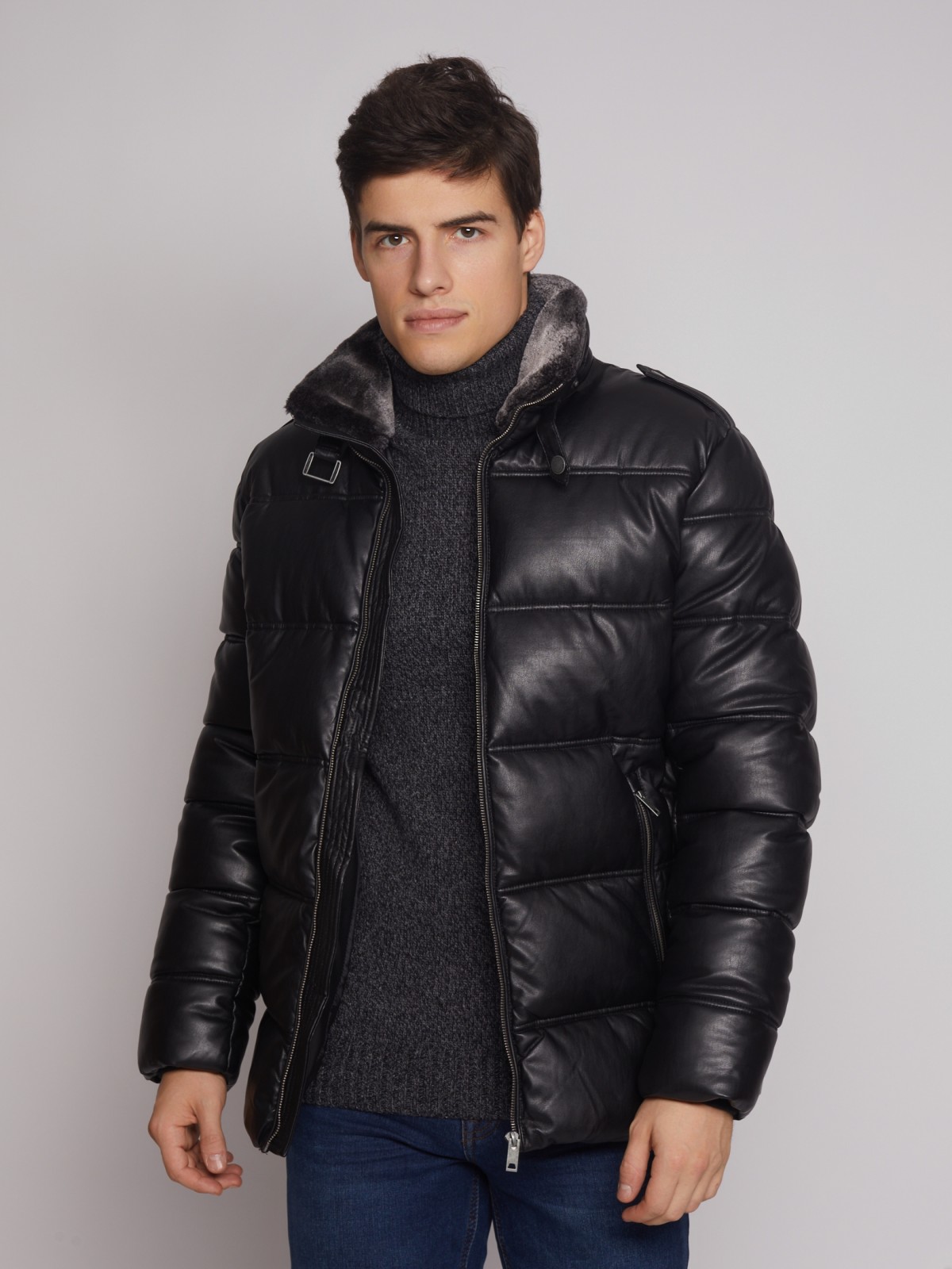 

Куртка мужская Zolla 012425102184 черная 3XL, 012425102184