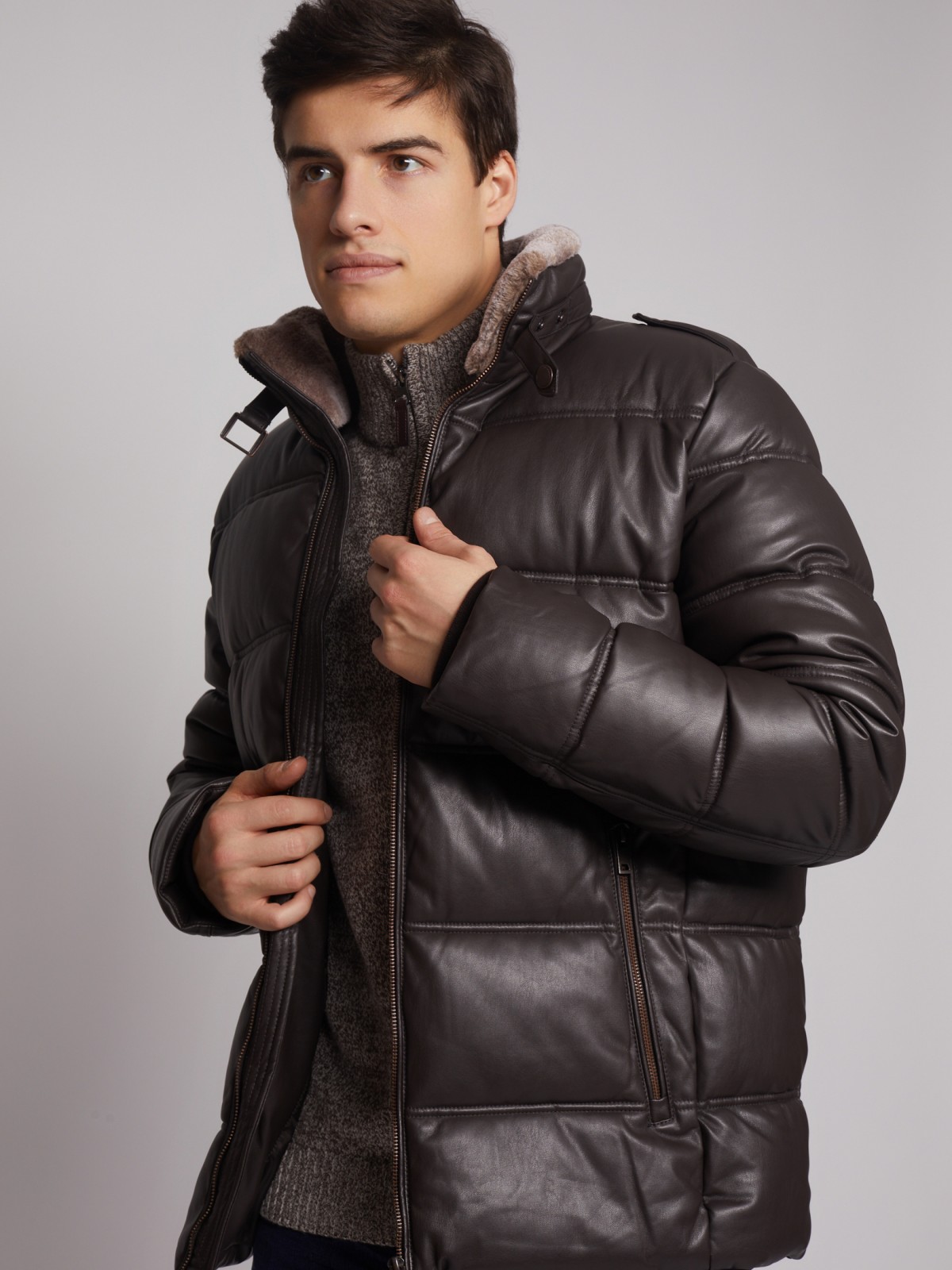 Куртка мужская Zolla 012425102184 коричневая 2XL