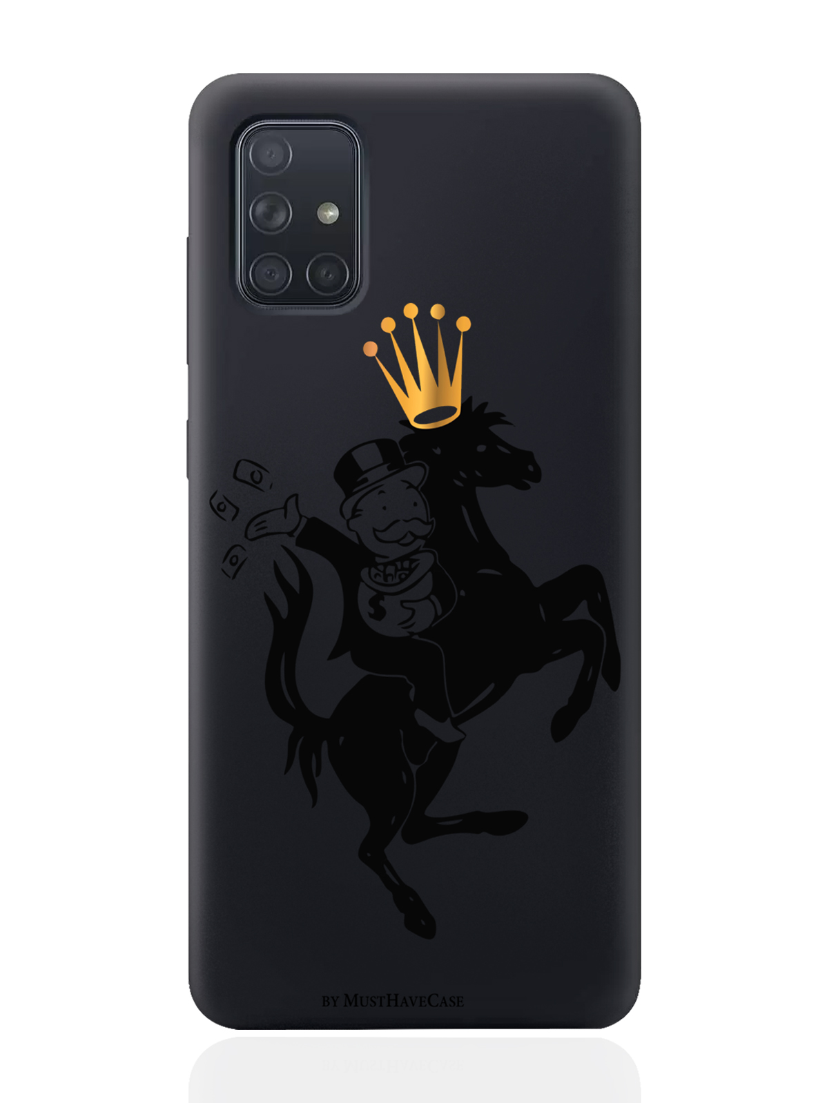 

Чехол MustHaveCase для Samsung Galaxy A71 Monopoly на коне черный, Samsung Galaxy A71 Monopoly на коне