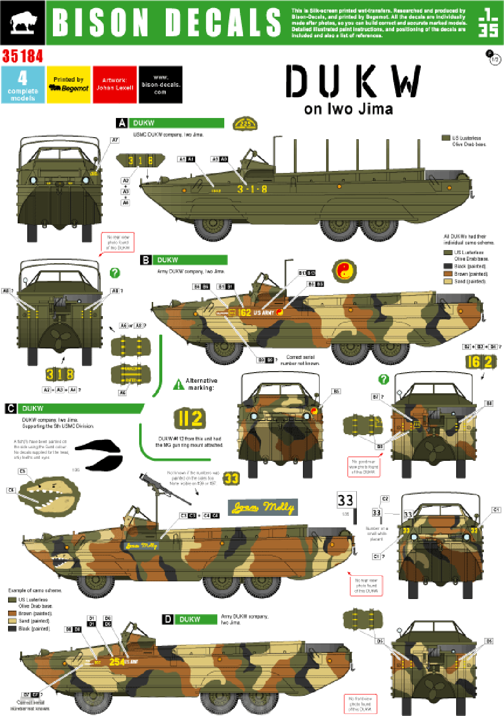 35184BIS Декаль DUKW on Iwo Jima