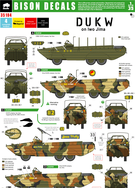 35184BIS Декаль DUKW on Iwo Jima