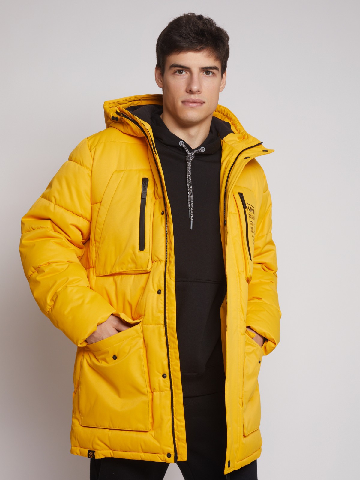 Пальто мужское Zolla 012425202064 желтое 2XL