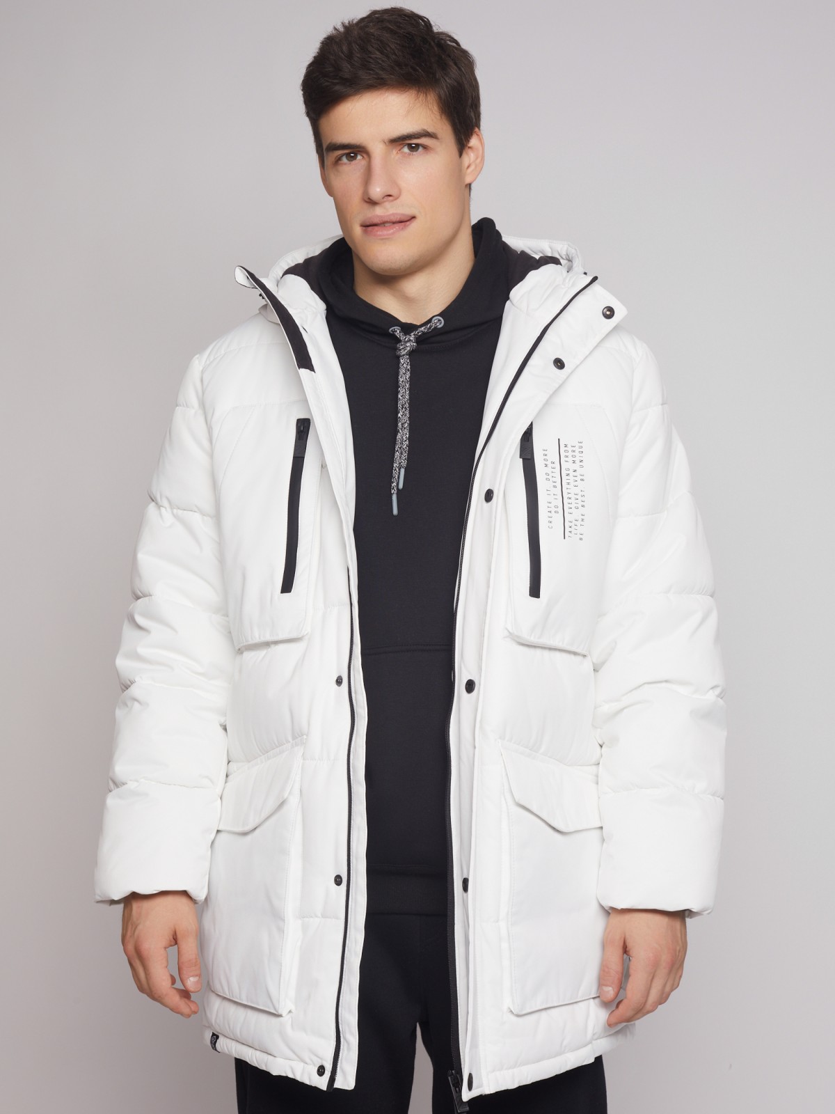 Пальто мужское Zolla 012425202124 белое XL